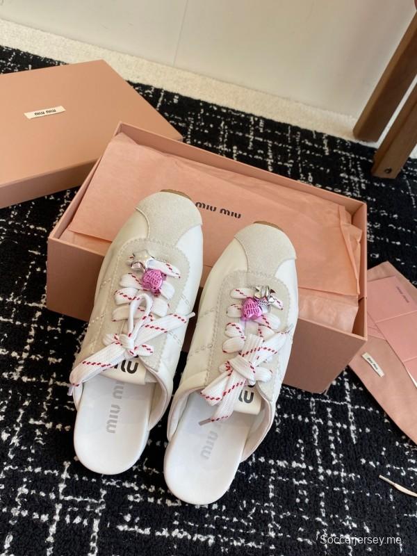 ميو ميو 2025 ميو ميو 2025 حذاء رياضي سحابي سليب، سبرينغ سليب أون - KFY00295