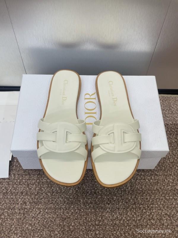 صنادل ديور D-Club D-Club جيلي ملون مجوف بحزام متقاطع للنساء - KFY00280