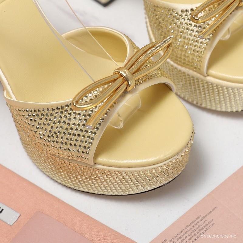 صندل بلينج بلينج سواروفسكي بكعب 11.5 سم من ميو ميوبيو - KFY00340