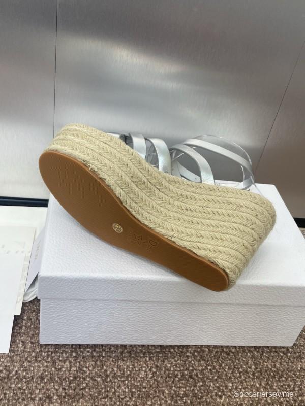 حذاء ديور D-Club D-Club جيلي ملون مجوف بحزام متقاطع ذو كعب عالٍ نسائي - KFY00290