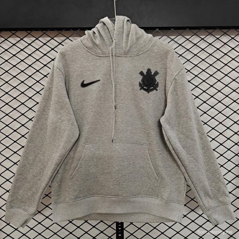 إصدار اللاعب 25/26 كورينثيانز سترة سوداء كاملة بسحاب أسود - 9 ألوان