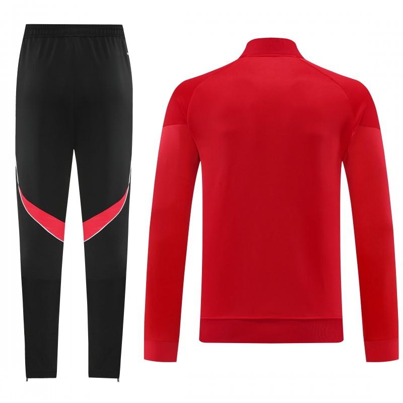 2025 أديداس 2025 جاكيت أحمر كامل بسحاب + بنطلون طويل