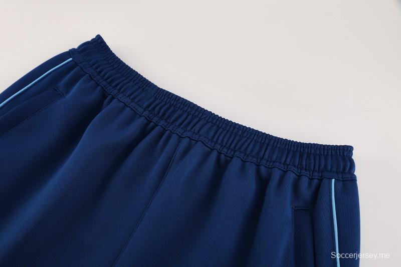 2025 أديداس أديداس جاكيت أزور أزرق أزرق أزرق كامل بسحاب + بنطلون طويل