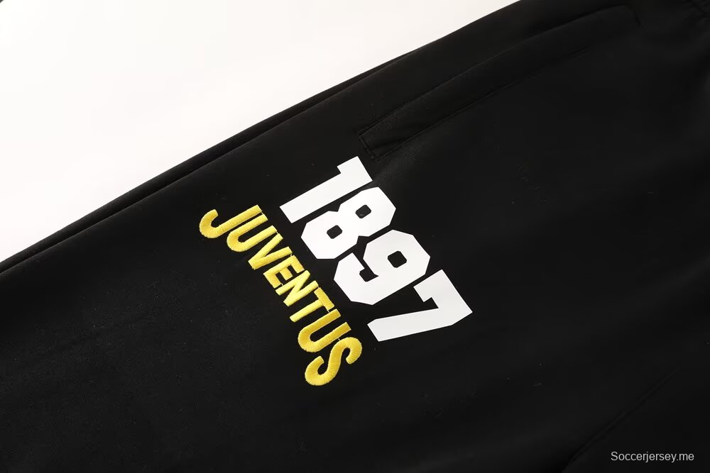 25/26 يوفنتوس سويت شيرت أسود كامل بسحاب + بنطلون طويل + جاكيت أسود بسحاب