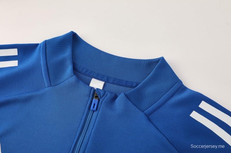 25/26 أديداس أزرق ملكي/أزرق سماوي سحاب كامل سترة رياضية + بنطلون طويل