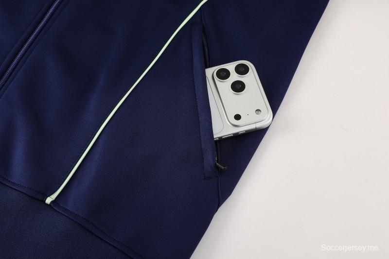 25/26 أجاكس أمستردام 25/26 جاكيت أمستردام أزرق داكن سحاب كامل سترة رياضية + بنطلون طويل