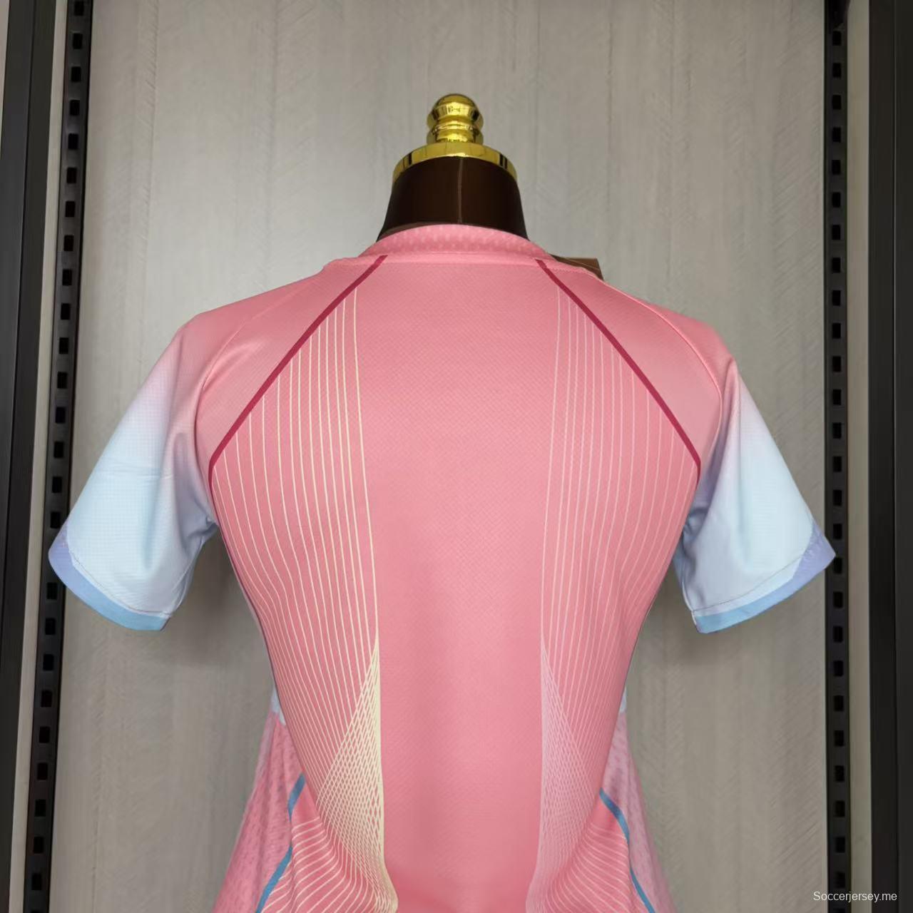 25/26 للنساء قميص برشلونة الوردي 25/26