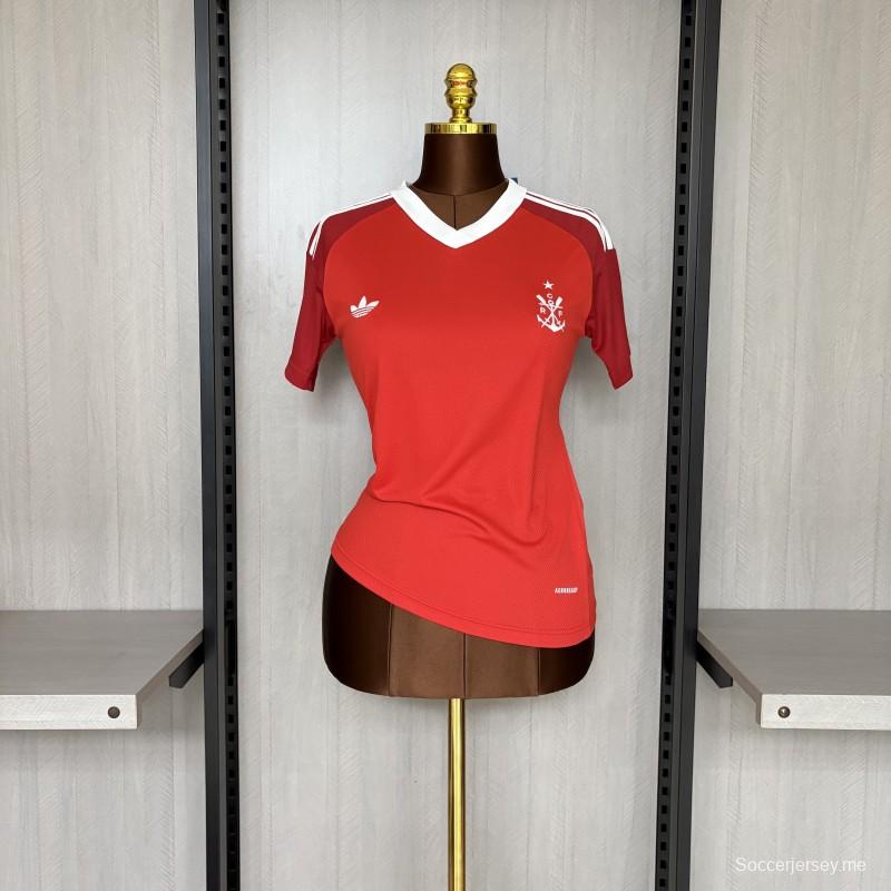 25/26 قميص أحمر فلامنجو للنساء