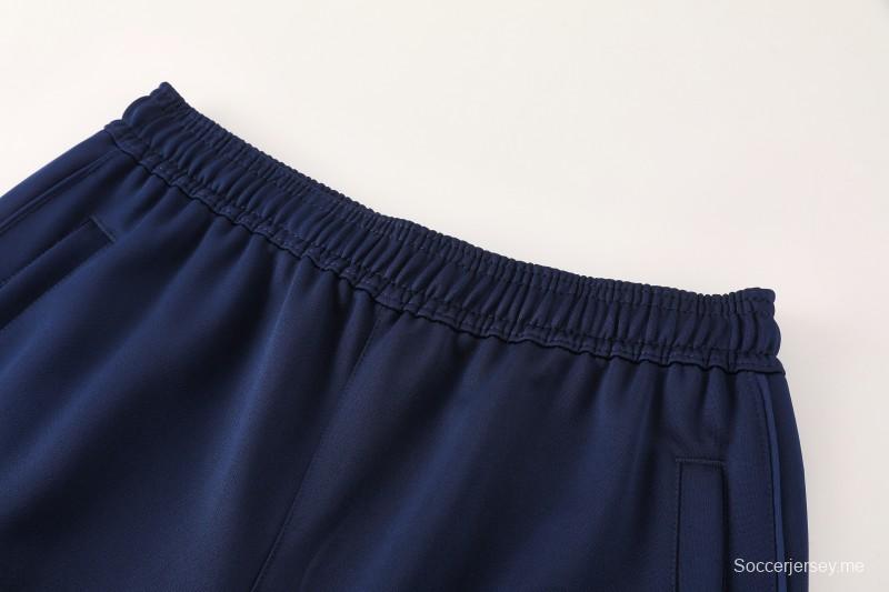 25/26 أرسنال سترة رياضية بسحاب كامل أزرق داكن اللون الأزرق الداكن + بنطلون طويل