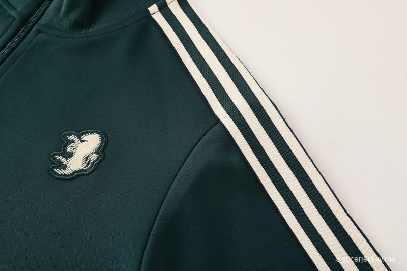 25/26 يوفنتوس يوفنتوس ريترو أخضر داكن ريترو أخضر داكن سحاب كامل سترة رياضية + بنطلون طويل