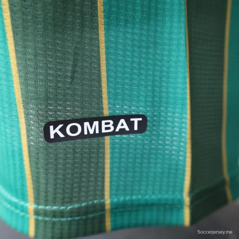 25/26 نسخة اللاعب شبيبة القبائل نسخة شبيبة القبائل القميص ذو الخطوط العمودية الخضراء الصفراء