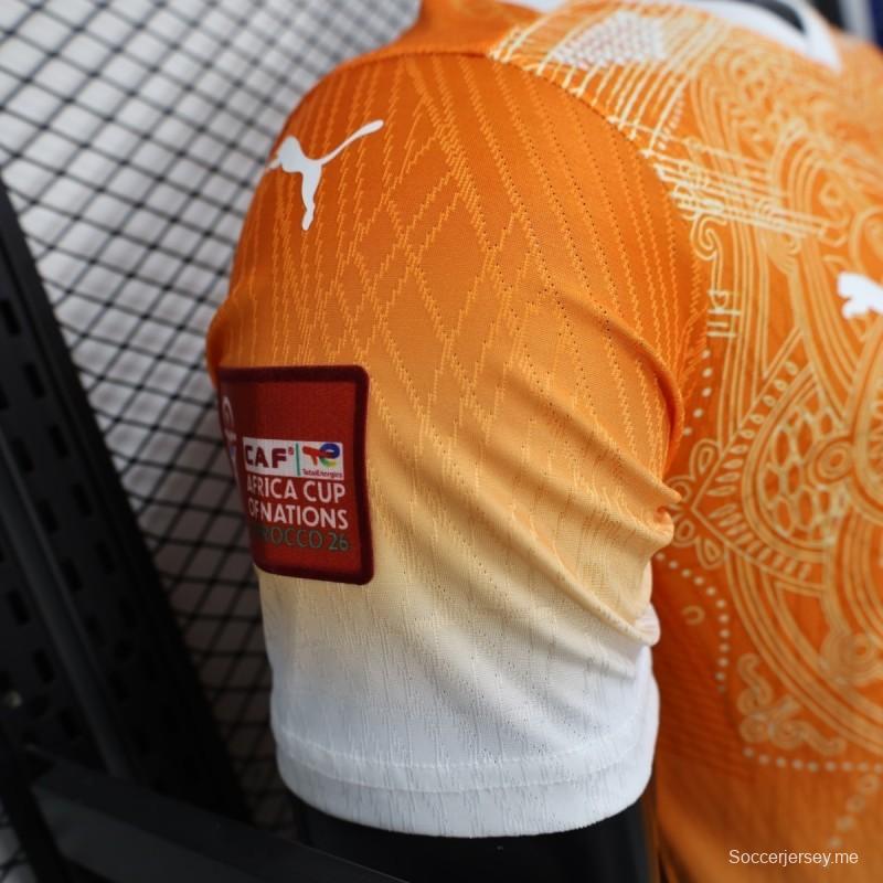 2026 نسخة اللاعب كوت ديفوار إصدار خاص قميص برتقالي