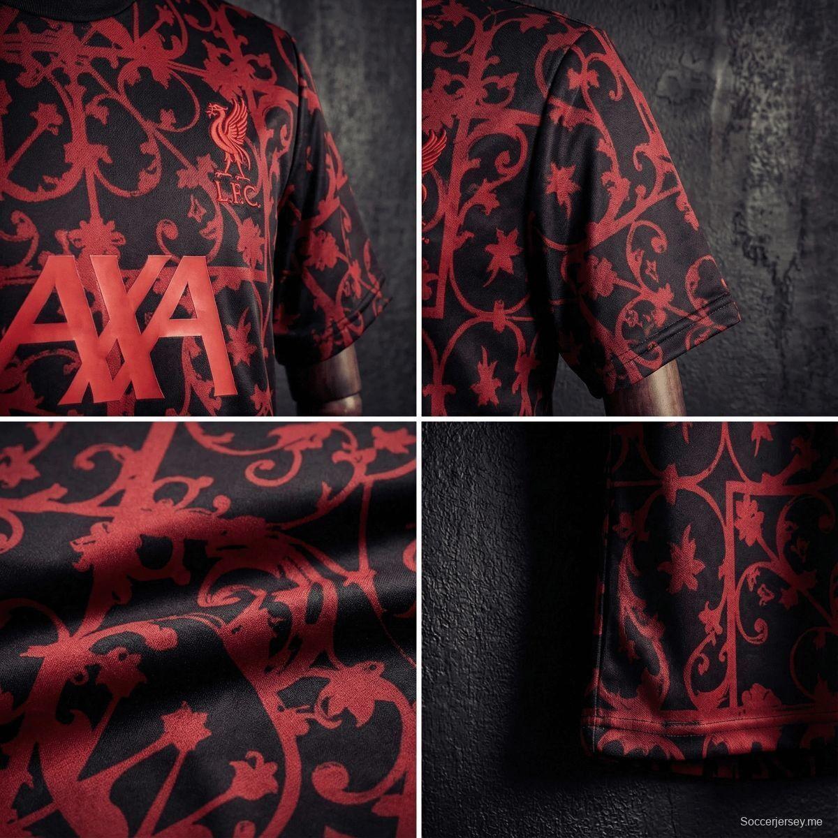 25/26 قميص تدريب ليفربول أحمر وأسود
