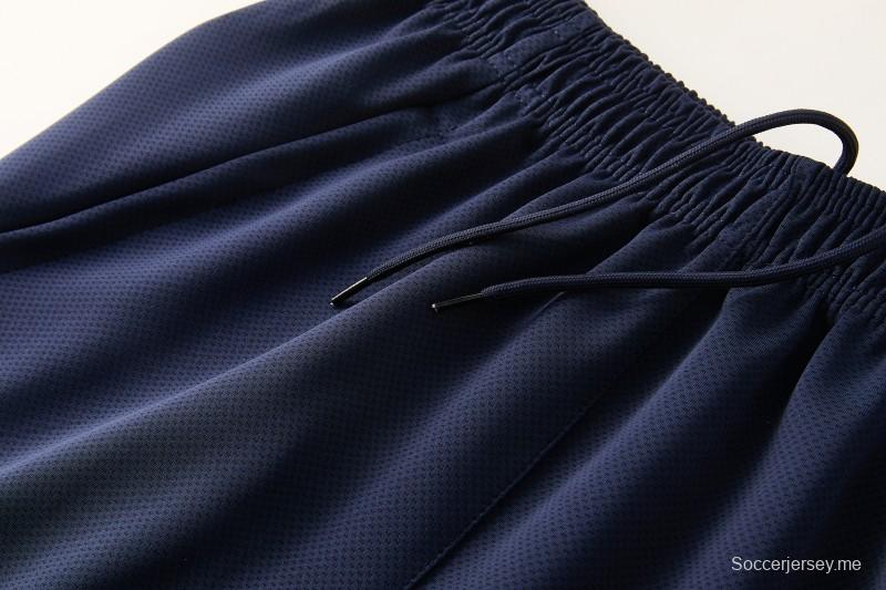 2026 NIKE سترة زرقاء داكنة بسحاب كامل + بنطال طويل