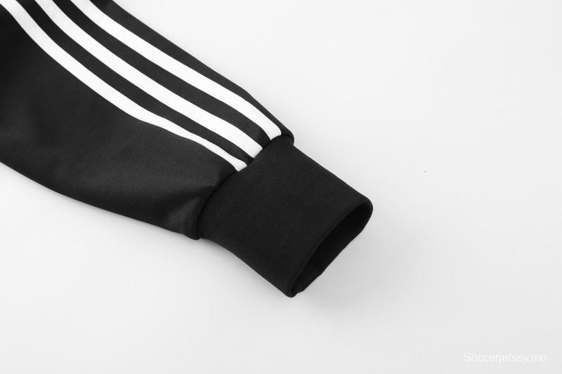 2026 سترة سوداء من أديداس بسحاب كامل + بنطال طويل