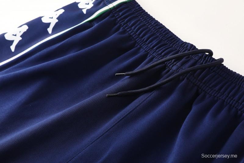 26/27 ريال بيتيس × كابا أزرق داكن  طقم رياضي مع سترة بسحاب كامل + بنطال طويل