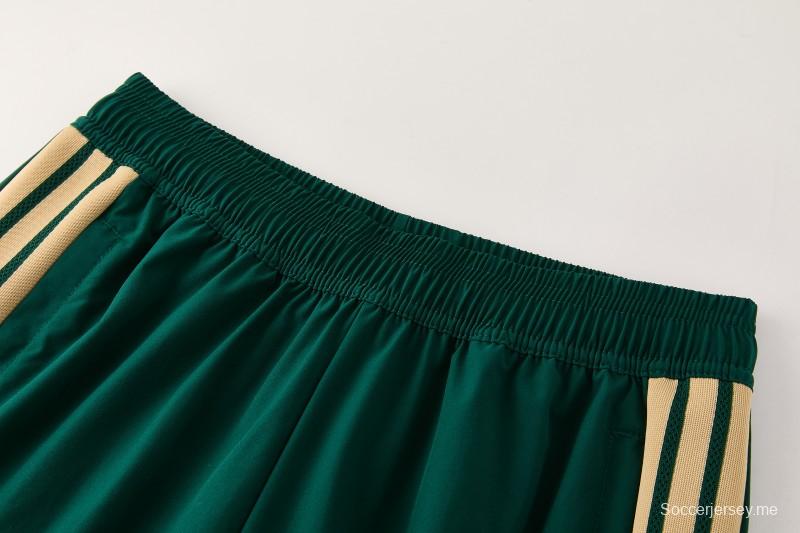 2026 إيطاليا سترة خضراء بغطاء رأس وسحاب كامل + بنطال طويل