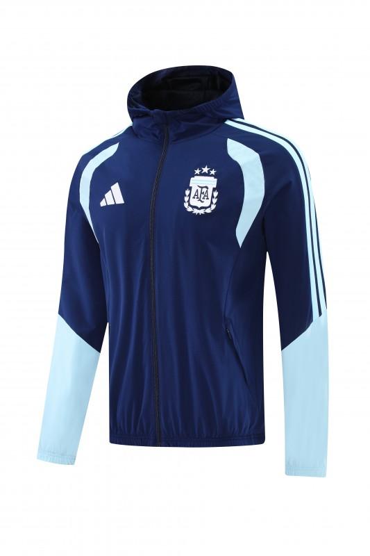 2026 سترة زرقاء داكنة بزر كامل + بنطال طويل من الأرجنتين