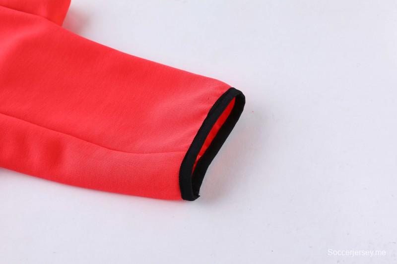 26/27 طقم رياضي من ليفربول باللون الأحمر مع سترة بغطاء رأس وسحاب كامل + بنطال طويل