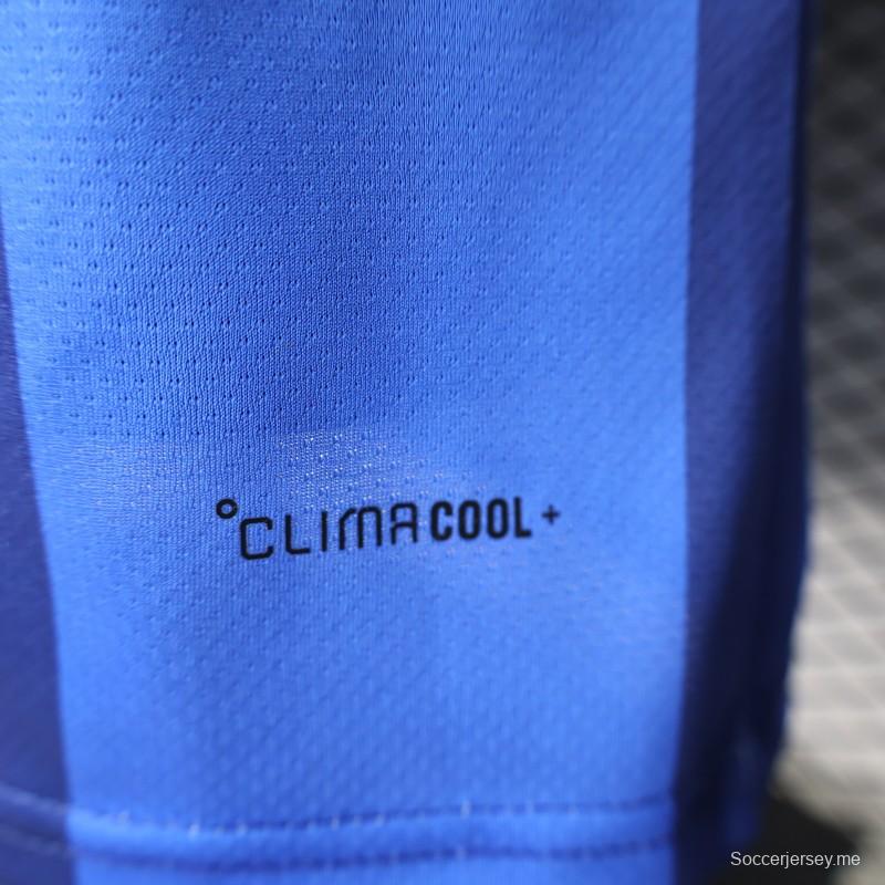 2026 نسخة اللاعبين إيطاليا قميص أزرق مع خطوط عمودية بلون متناسق