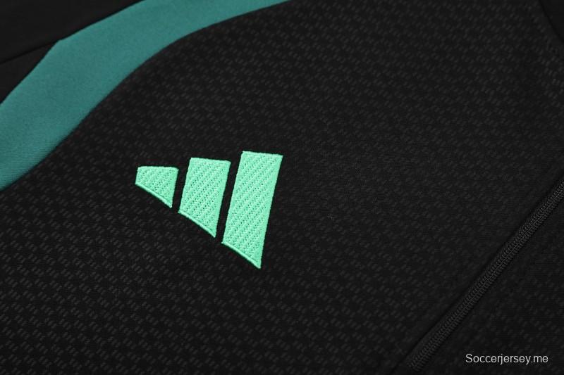 26/27  طقم رياضي مكسيكي أسود بنصف سحاب + بنطال طويل