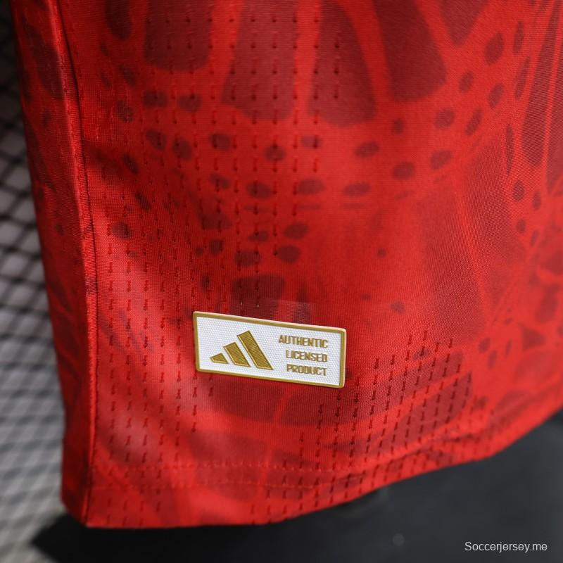 قميص كولومبيا الأحمر والأصفر للعب خارج أرضها - إصدار اللاعب 2026