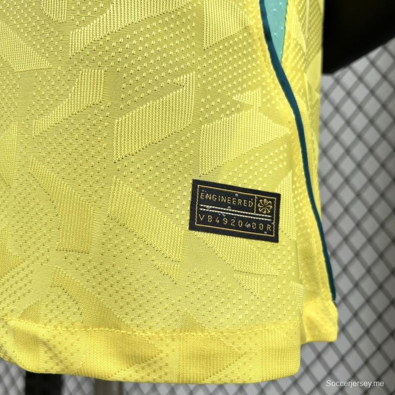 قميص البرازيل الرجالي الرسمي للمباريات على أرضها في كأس العالم 2026 (نسخة اللاعبين)