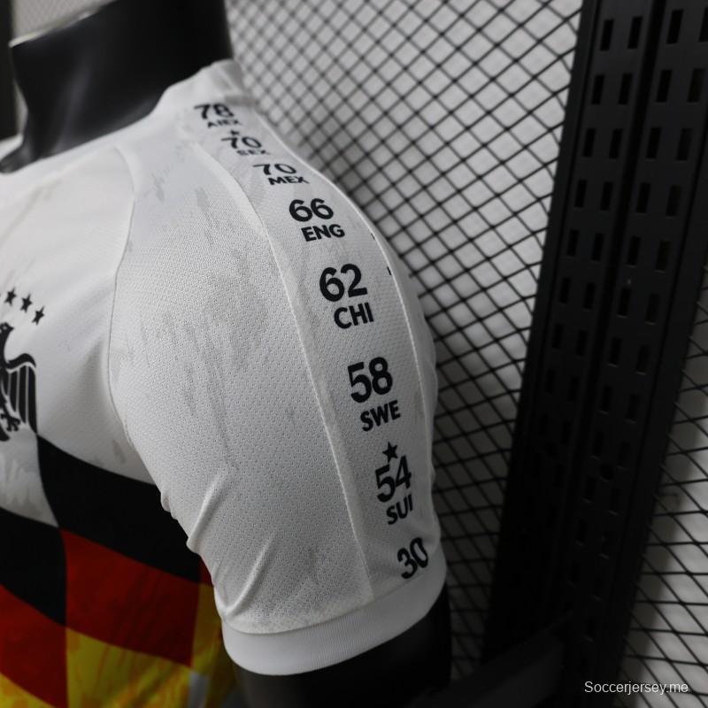 قميص اللاعب الإصدار 2026، ألمانيا، أبيض مع أسود وأحمر، إصدار خاص