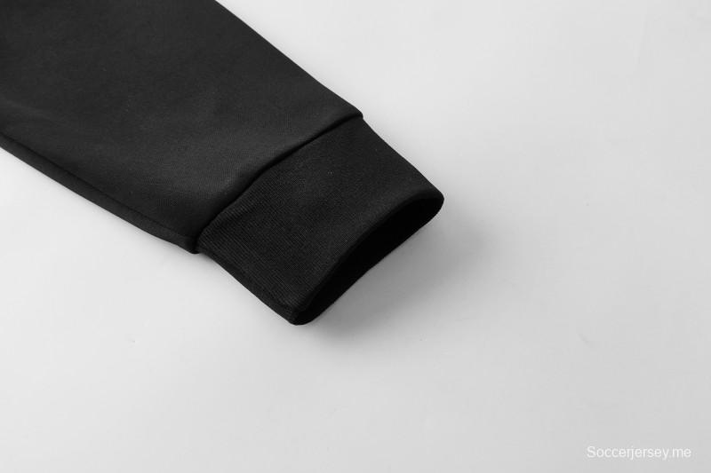 2026 سترة سوداء من أديداس بسحاب كامل + بنطال طويل