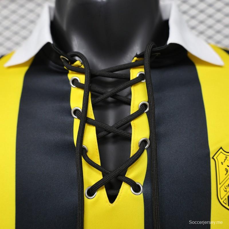 قميص لاعب من طراز 2026، بنقوش عمودية باللونين الأصفر والأسود، بأكمام طويلة، من مجموعة "ريترو هيريتاج" لفريق بينارول