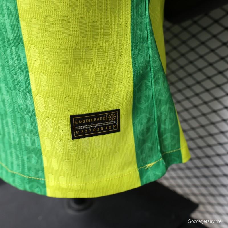 قميص اللاعب الإصدار 2026، البرازيل، الأصفر والأخضر بخطوط عمودية، إصدار خاص