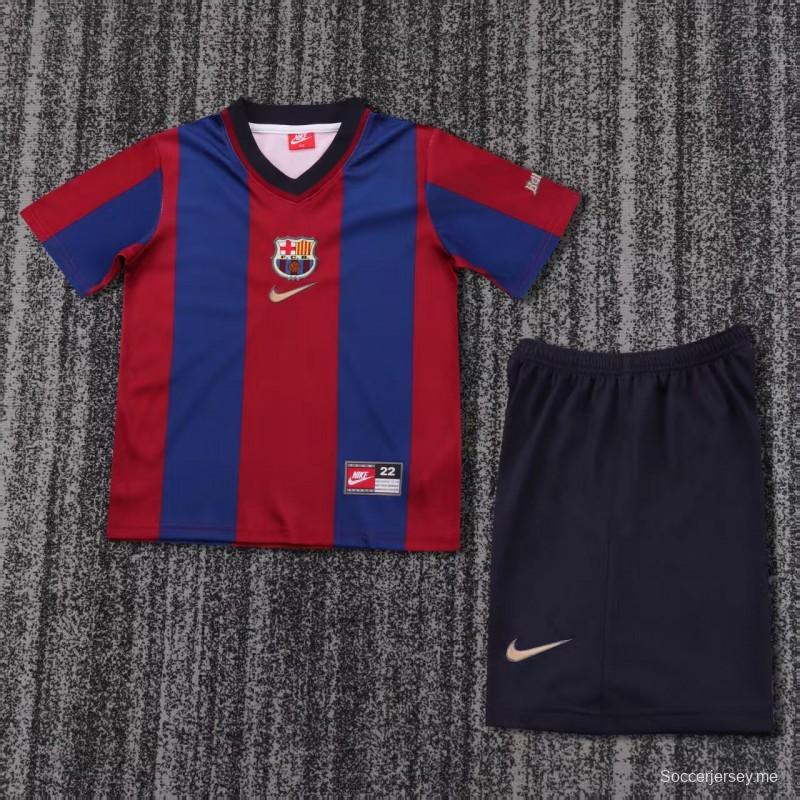 قميص برشلونة الرئيسي للأطفال طراز ريترو 98/99