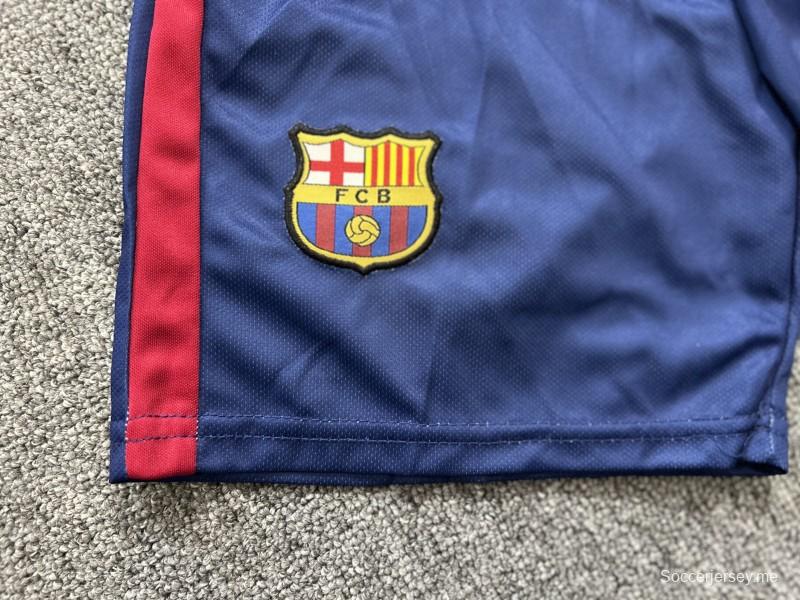 قميص برشلونة للأطفال طراز ريترو 14/15 ذو الأكمام الطويلة