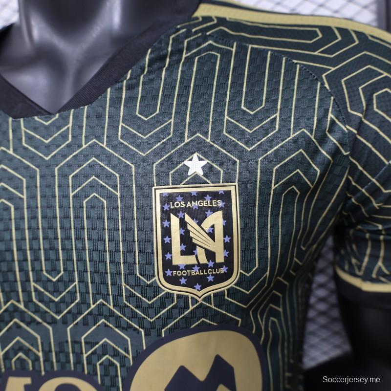 قميص لاعب نسخة 2026، قميص لوس أنجلوس إف إيه سي (LAFC) للعب على أرضه باللون الأسود مع لمسات ذهبية