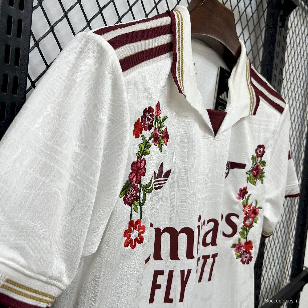 2025/26 نسخة اللاعبين 2025/26 قميص رجالي مطرز بتطريزات أرسنال الثالثة