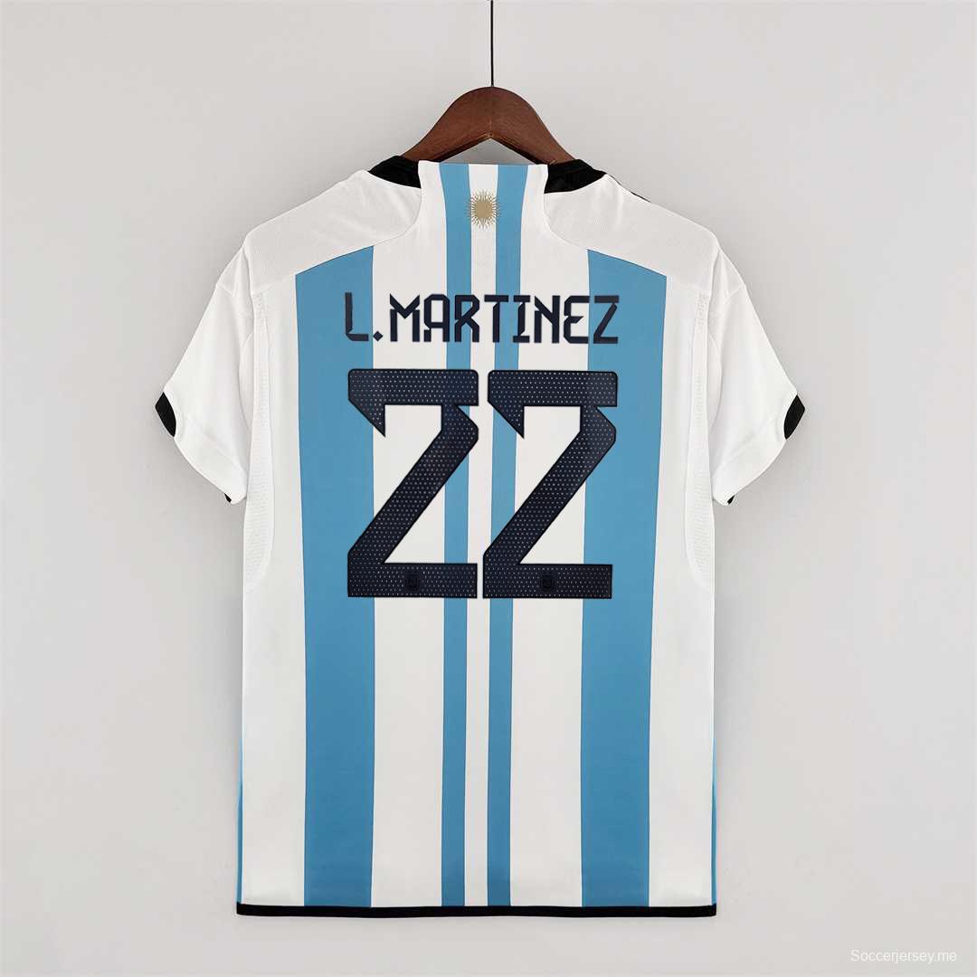 2022 قميص منتخب الأرجنتين 2022 لكرة القدم الأساسي
