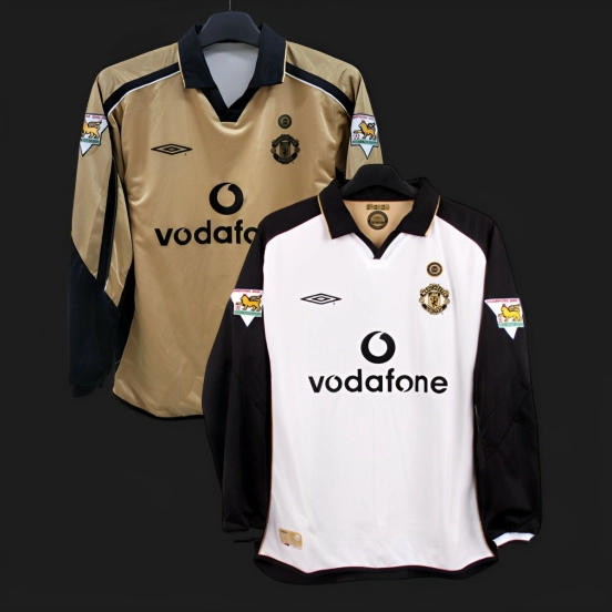 قميص ريترو 01/02 مانشستر يونايتد في الذكرى المئوية الثالثة لمانشستر يونايتد بأكمام طويلة عكسية
