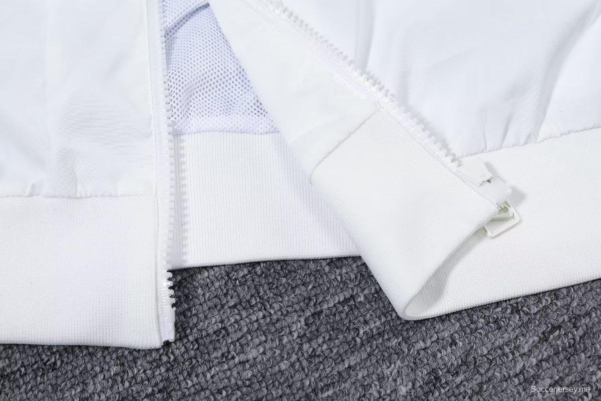 2024 إنجلترا 2024 سترة واقية من الرياح بيضاء
