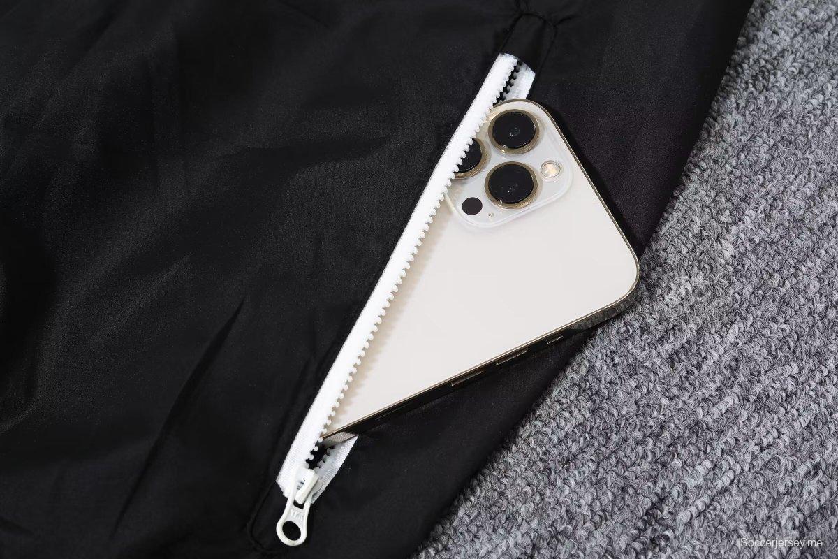 2024 ألمانيا 2024 سترة واقية من الرياح أبيض/أسود
