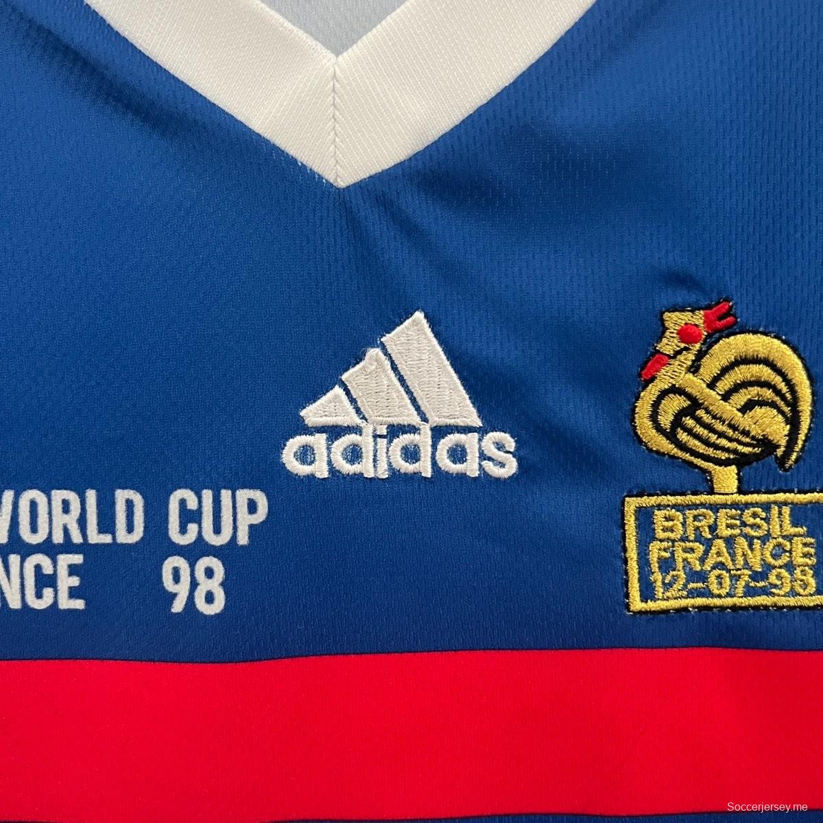 قميص منتخب فرنسا للأطفال 1998 ريترو 1998 للأطفال
