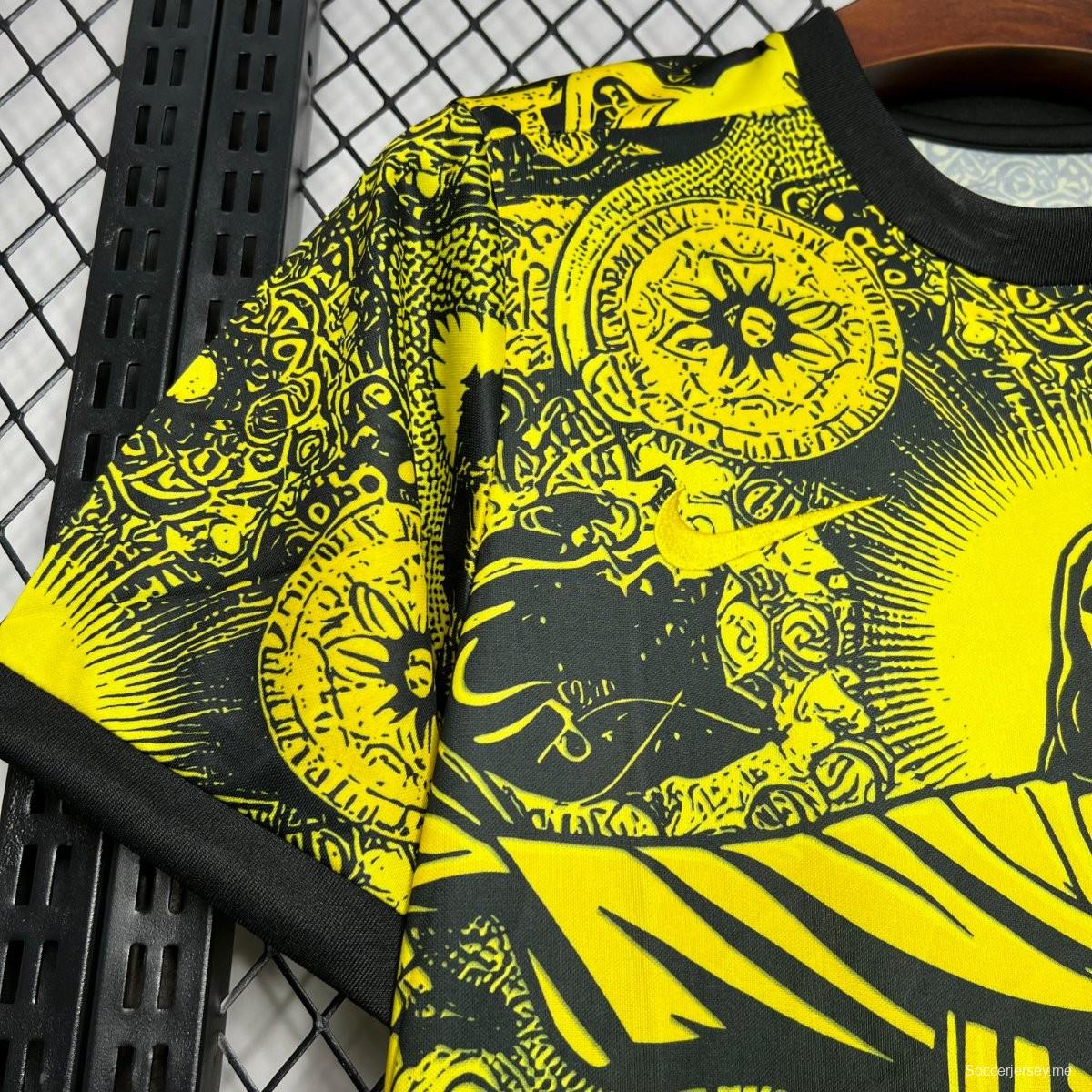 2024 قميص خاص أصفر أصفر خاص بالبرازيل X المسيح 2024
