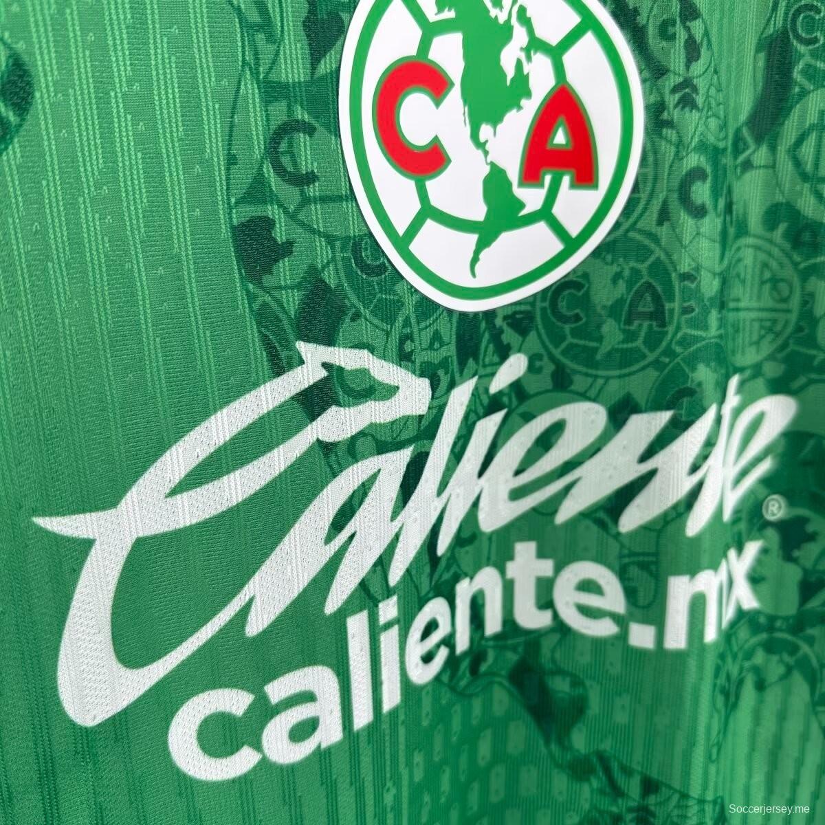 24/25 كلوب أمريكا 24/25 قميص حارس مرمى أخضر اللون الأخضر
