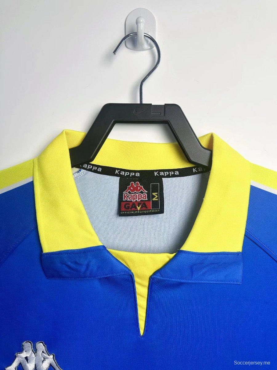 قميص ريترو 97/99 يوفنتوس ذهاباً وإياباً أزرق بأكمام طويلة