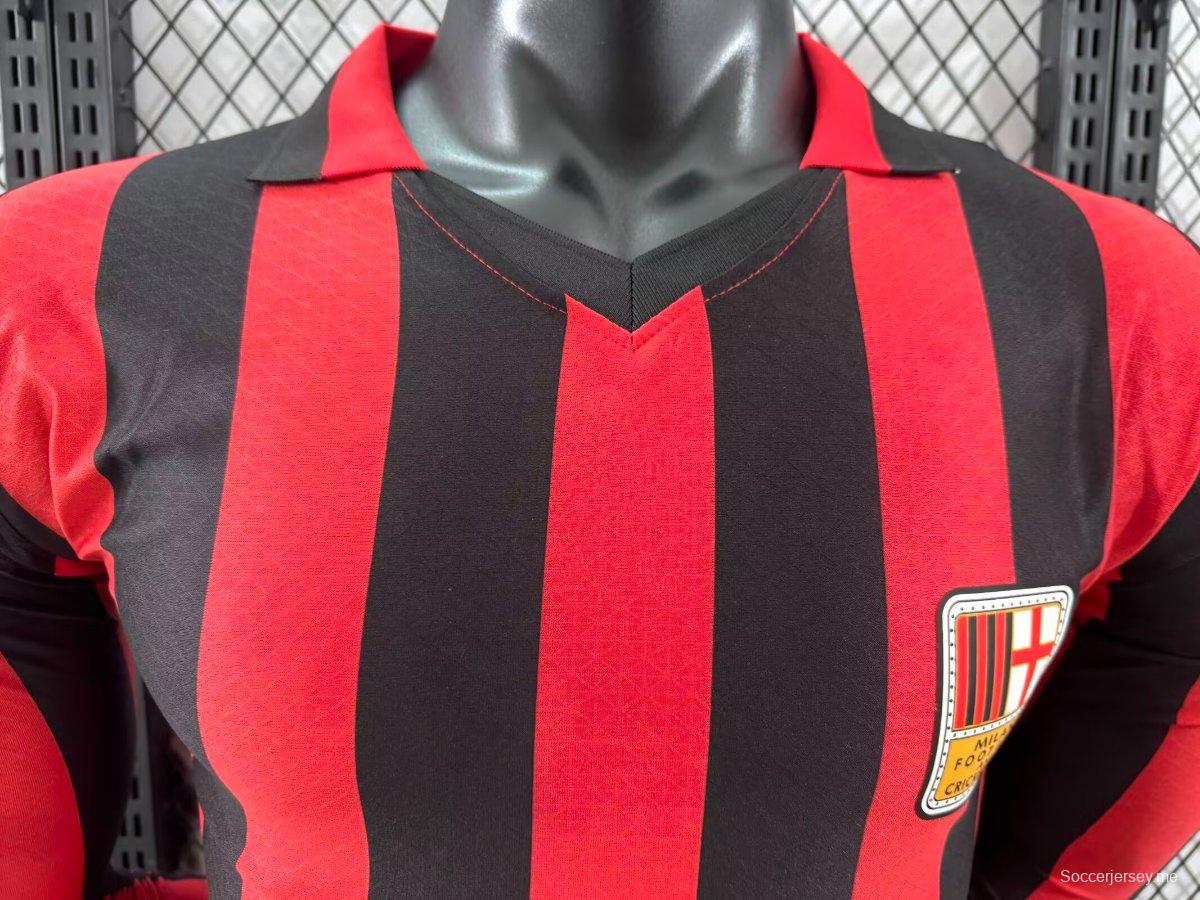 إصدار اللاعب 24/25 قميص بأكمام طويلة الأكمام بمناسبة الذكرى 125 لتأسيس ميلان