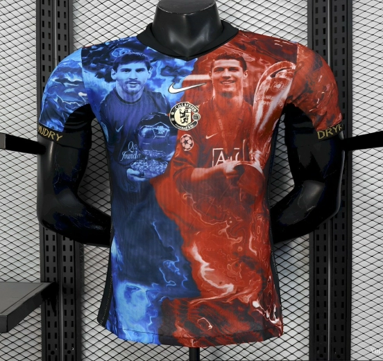 2025/26 نسخة خاصة للاعب مانشستر يونايتد رونالدو رونالدو تشيلسي ميسي ميسي إصدار خاص من قميص مانشستر يونايتد