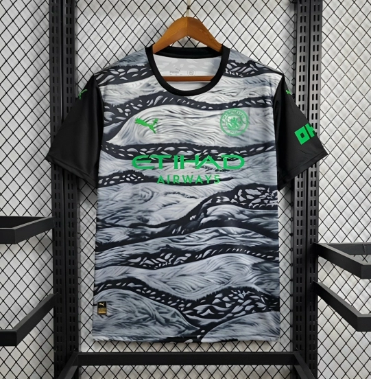 25/26 مانشستر سيتي مانشستر سيتي النسخة التجريبية باللون الرمادي الأسود