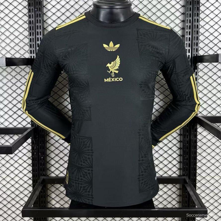 إصدار اللاعبين 2025 قميص خاص بأكمام طويلة الأكمام خاص بكأس المكسيك الذهبية 2025