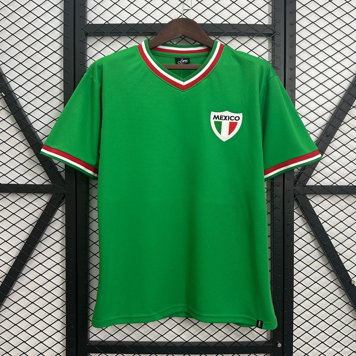 قميص المنتخب المكسيكي القديم 1970 ريترو مكسيكو هوم جيرسي