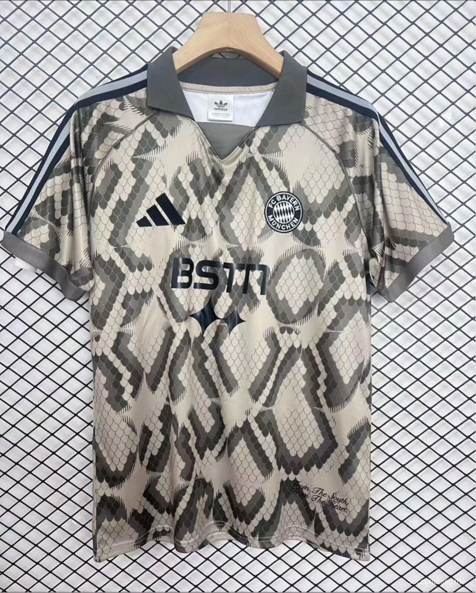 25/26 قميص خاص بني اللون بني خاص بنادي بايرن ميونيخ الألماني لكرة القدم