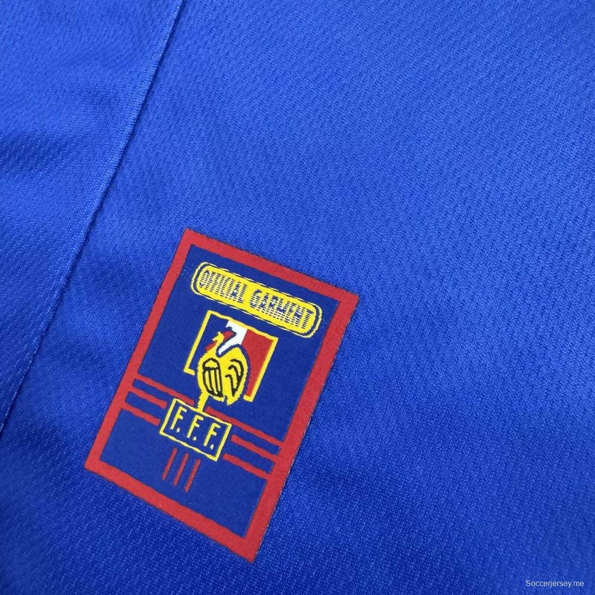 قميص رياضي ريترو للأطفال 1998 فرنسا بأكمام طويلة أكمام طويلة